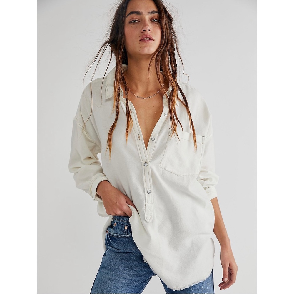Free People Smock Oxford Shirt